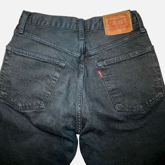Levi’s 501 Original Cropped Jeans in Dark Black Women’s 24/28 - Picture 10 of 14